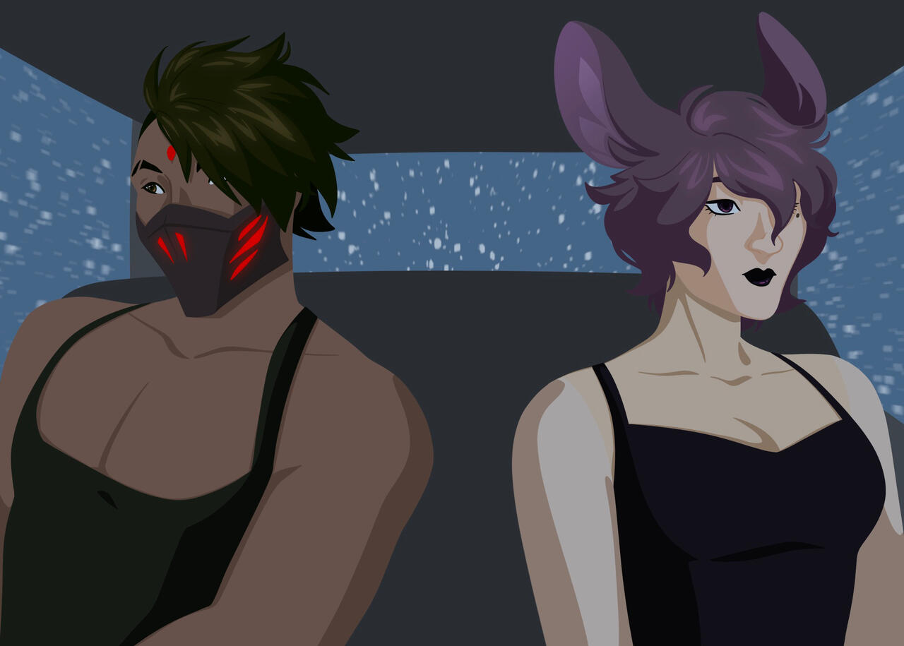 chip and sans breasting boobily out of the castrum